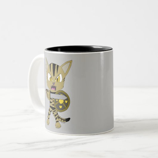 Tasse 2 Couleurs Chat guerrier Chibi (Devant gauche)