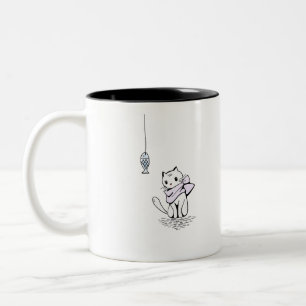 Tasse 2 Couleurs Chat Kawaii Feline Little Chat Tender Chibi