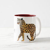 Tasse 2 Couleurs Chat léopard d'or (Devant droit)