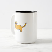 Tasse 2 Couleurs Chat Lunettes de Soleil Cool (Devant gauche)