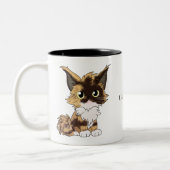 Tasse 2 Couleurs Chat Maine Coon avec le nom (Gauche)