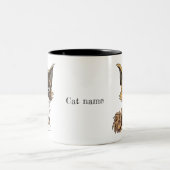 Tasse 2 Couleurs Chat Maine Coon nommé (Centre)