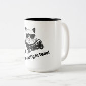 Tasse 2 Couleurs Chat mignon avec trombone (Devant droit)