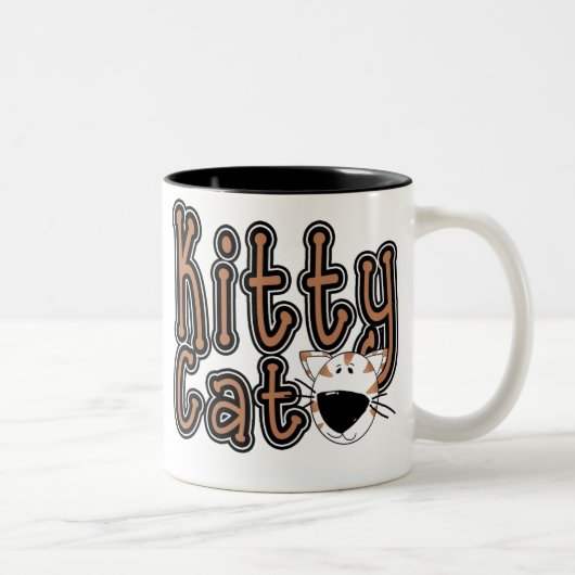 Tasse 2 Couleurs Chat mignon de Kitty (Droit)