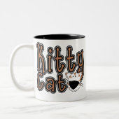 Tasse 2 Couleurs Chat mignon de Kitty (Gauche)