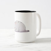 Tasse 2 Couleurs Chat mignon kawaii grumpy endormi (Devant droit)