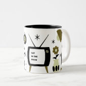 Tasse 2 Couleurs Chat moderne (Devant droit)