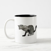 Tasse 2 Couleurs Chat monochrome couleur noir (Gauche)
