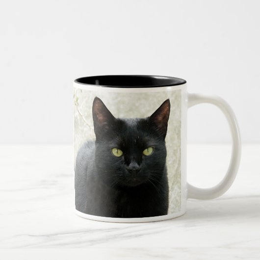 Tasse 2 Couleurs Chat noir (Droit)