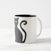Tasse 2 Couleurs chat noir (Devant droit)