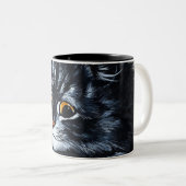 Tasse 2 Couleurs Chat noir de Louis Wain (Devant droit)
