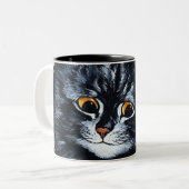 Tasse 2 Couleurs Chat noir de Louis Wain (Devant gauche)