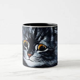 Tasse 2 Couleurs Chat noir de Louis Wain
