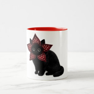 Tasse 2 Couleurs Chat noir de monstre inconnu Art félin de fantas