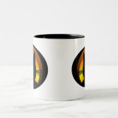 Tasse 2 Couleurs Chat noir d'Halloween (Centre)