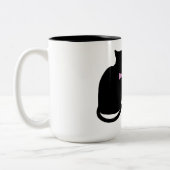 Tasse 2 Couleurs Chat noir et blanc (Gauche)