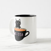TASSE 2 COULEURS CHAT NOIR KIT-THÉ (Devant gauche)