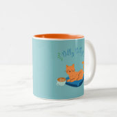 Tasse 2 Couleurs Chat orange Dallly (Devant droit)
