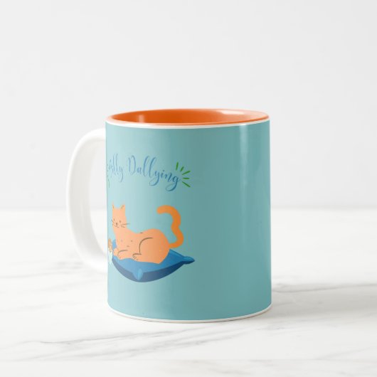 Tasse 2 Couleurs Chat orange Dallly (Devant gauche)