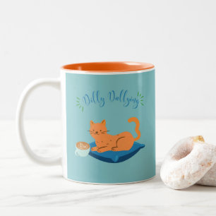 Tasse 2 Couleurs Chat orange Dallly