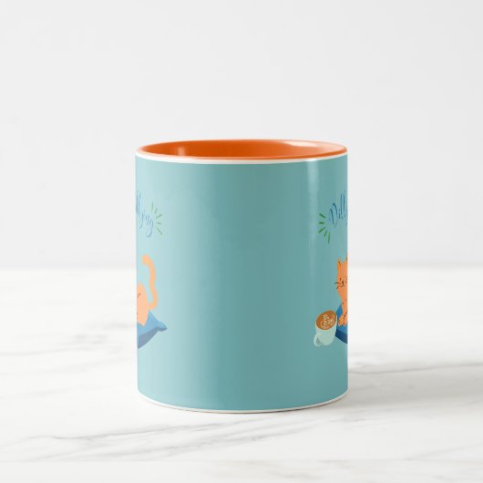 Tasse 2 Couleurs Chat orange Dallly (Centre)