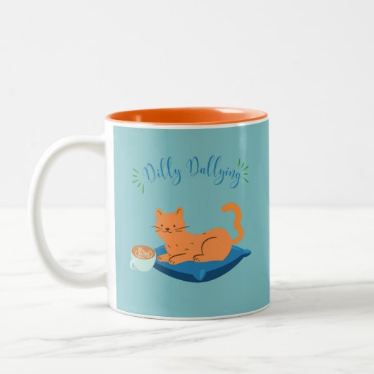 Tasse 2 Couleurs Chat orange Dallly (Gauche)