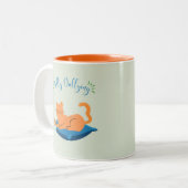 Tasse 2 Couleurs Chat orange lambinant (Devant gauche)