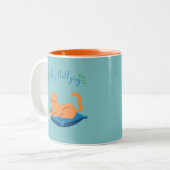 Tasse 2 Couleurs Chat orange lambinant (Devant gauche)