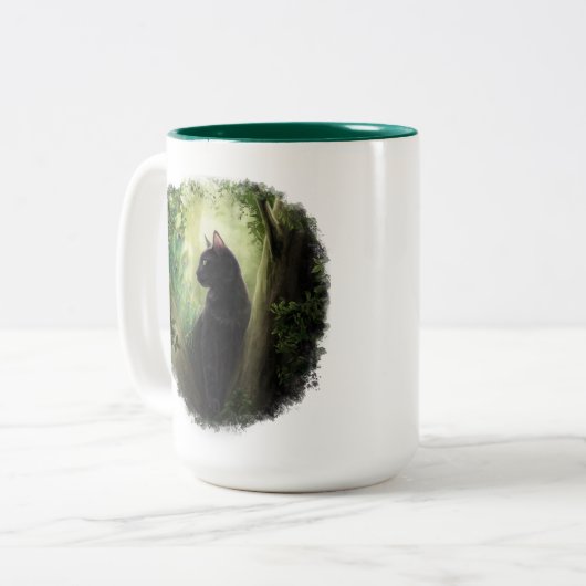 Tasse 2 Couleurs Chat Peacock (Devant gauche)