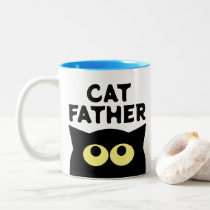 Tasse 2 Couleurs Chat Père drôle de café cadeau pour le propriétair