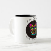 Tasse 2 Couleurs chat pop art (Devant gauche)