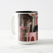 Tasse 2 Couleurs Chat qui se détend (Devant gauche)