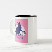 Tasse 2 Couleurs Chat rebelle (Devant gauche)