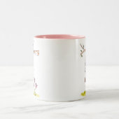 Tasse 2 Couleurs Chat rose blanc mignon à la couture (Centre)