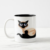 Tasse 2 Couleurs Chat siamois (Gauche)