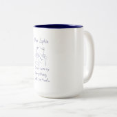 Tasse 2 Couleurs Chat souriant avec message (Devant droit)