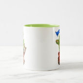 Tasse 2 Couleurs Chat sournois avec Cactus (Centre)