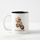 Tasse 2 Couleurs Chat - soutenu pour être sauvage (Gauche)