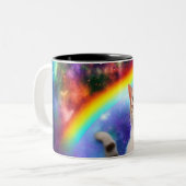 Tasse 2 Couleurs Chat spatial (Devant gauche)