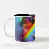 Tasse 2 Couleurs Chat spatial (Gauche)