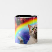 Tasse 2 Couleurs Chat spatial (Centre)