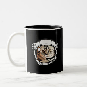Tasse 2 Couleurs Chat spatial