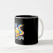 Tasse 2 Couleurs Chat spatial astronaute (Devant droit)