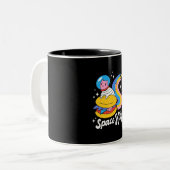 Tasse 2 Couleurs Chat spatial astronaute (Devant gauche)