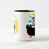Tasse 2 Couleurs Chat sur la lune (Centre)