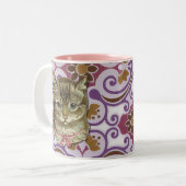 Tasse 2 Couleurs Chat tigré (Devant gauche)