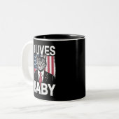 Tasse 2 Couleurs Chat Trump 9 Vit Bébé Drôle Trump Chat (Devant gauche)