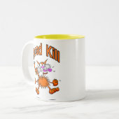 Tasse 2 Couleurs Chat tueur de route (Devant gauche)