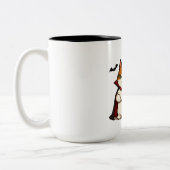 Tasse 2 Couleurs Chat Vampire Grincheux Halloween (Gauche)