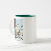 Tasse 2 Couleurs Chat Viking Bleu Dragon Fantastique (Devant gauche)